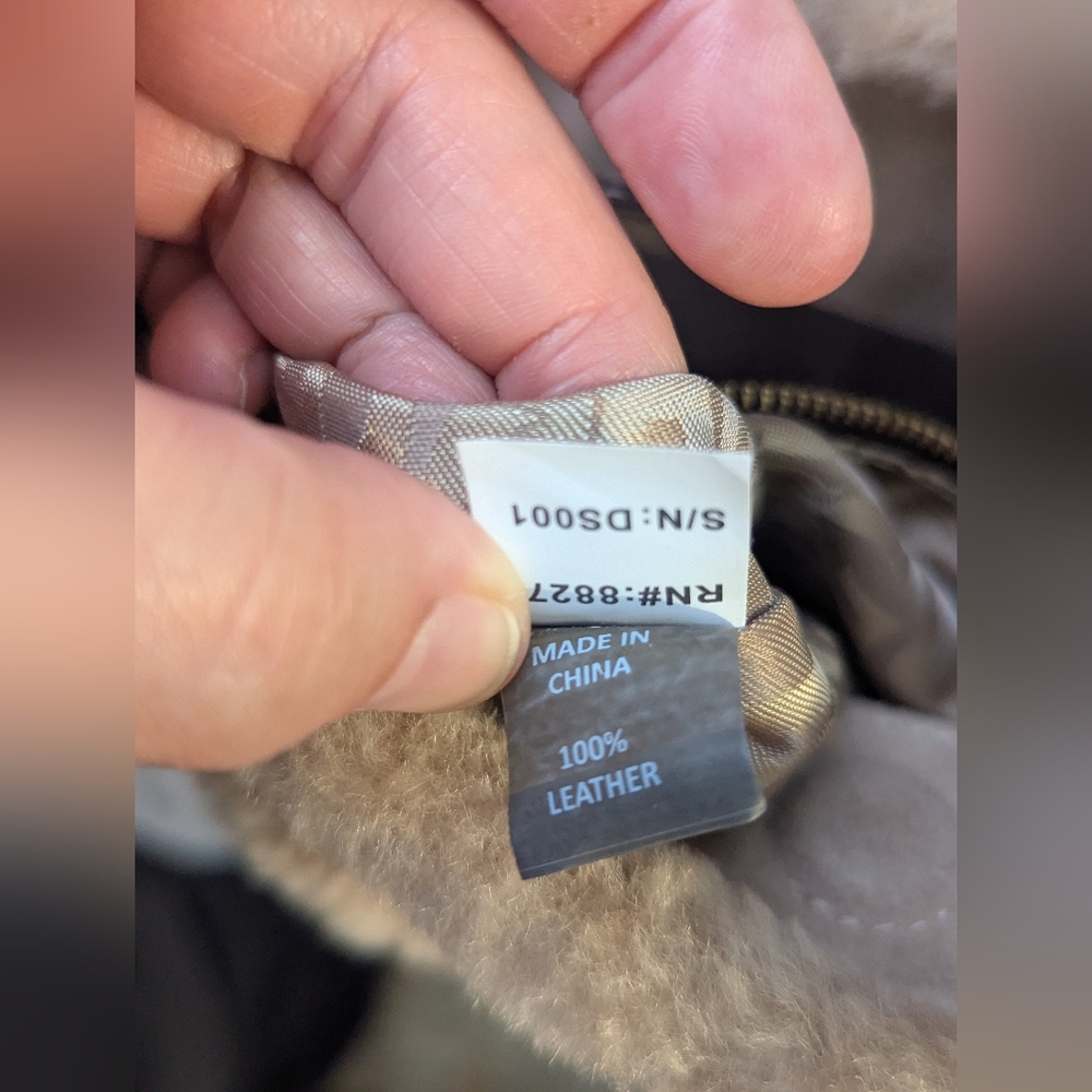 Ugg Quinn Tan Suede Sherpa Bucket Bag Purse - Picture 8 of 16